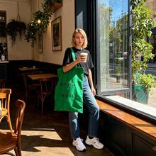 Bottega Veneta ​BV Parrot Green Large Canvas Shoulder Bag - Unisex Daily Use Compact Design​