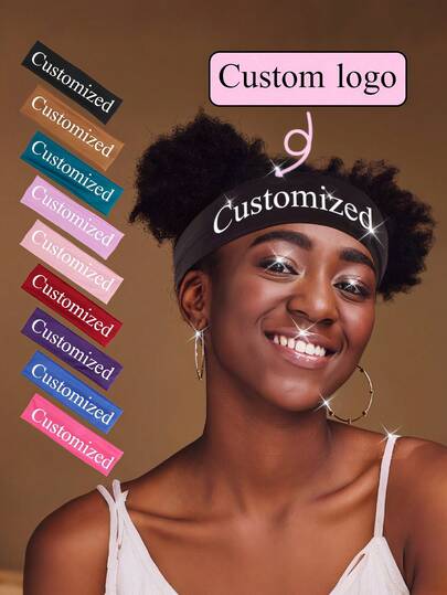 1pc Personalized Customization Vibrant Candy-Colored Yoga Elastic Headbands For Women & Men - Sweat-Wicking, Stretchy Sports Hair Bands For Yoga & Fitness, Non-Slip Design, Sports Hair Accessories, Versatile Hair Bands