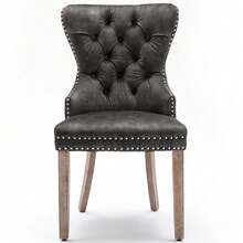 Dining Chairs - Grey + Antique + Rubberwood-1 - View 8