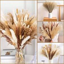 120PCS Decoracin de Hierba de Pampas Secas Naturales, Colas de Conejo de Hierba Natural de la Pampa, Decoraciones de Hierba de Pampa Seca, Ramo de Hierba Carrizo para Sala de Estar, Cocina, Boda, Fiestas - Multicolor - Ver 6