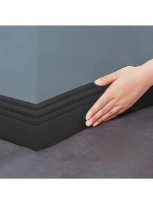 现代自粘墙贴，哑光表面踢脚线贴纸，可剥离柔性底板装饰，可重复使用的墙边装饰，木质纹理，优雅风格，一次性装饰墙板，壁纸，家居装饰，卧室 - 彩色 - 查看 15