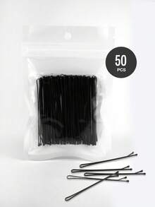 50/100/150pcs Black Metal Solid Casual Bobby Pin For Women And Girl, Non-Slip Hair Clips For All Hair Types, Suitable For Daily Use And Hair Styling, Claw Clips, Hair Claws, Hair Slide, Hair Barrettes, Hair Accessories, Head Accessories, Hairpin - Black - View 10