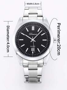 1件装男士休闲简约商务防水石英夜光手表 - 均碼 - 查看 3