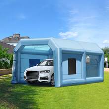 Cabina de pintura inflable , 21 x 13,5 x 9,8 pies, cabina de pintura inflable, con potente soplador de 1100 W y sistema de filtro de aire, pintura de muebles grandes, cabina de pintura portátil para vehículos de tamaño mediano - 21 x 13,5 x 9,8 pies - Ver 1
