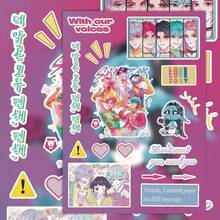 8pcs KPOP Idol Girl Group "Make A Face" Puzzle Stickers DIY Craft, Waterproof Reusable, Suitable As Birthday, Christmas Gifts, K-Pop Fan Stickers
