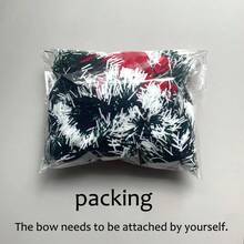 6.56ft Christmas Rattan, Deep Green And White Edge Christmas Decorative Garland, Wedding Party Holiday Decor Snowflake, 3.54 Inch Diameter