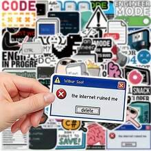 50PCS Program Stickers - Self-Adhesive Painting, Suitable For Laptops ...