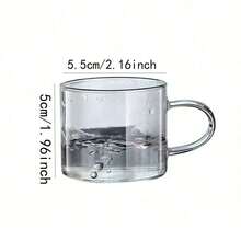 12个/6个/4个/2个套装 优雅咖啡杯，高端小茶杯 120毫升，透明玻璃配透明手柄，耐热耐冷，迷你杯，简约风格办公茶杯，独特马克杯 - 無色 - 查看 5