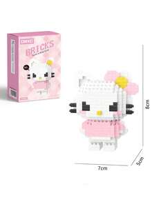Sanrio Hello Kitty 382 Pieces/Curome 396 Pieces/My Melody 406 Pieces/Sanrio Building Block Sets Can Improve Concentration, Building Block Room Decoration, Birthday Gifts, Party Games, Craft Supplies Sets, Model Assembly Animals, Characters. Valentine's Day Gift, Birthday Gift, Perfect Gift For Giving, Funny Gift(Color Box Random Packaging)