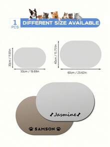 Personalized Absorbent Dog Food Mat, Dog Feeding Mat, Customized Pet Name Dog Food Mat, Personalized Dog Bed Mat, Can Be Customized According To Your Dog's Name, Very Suitable For Protecting Floors And Keeping The Feeding Area Clean