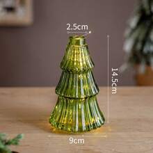 Winter Guihan Christmas Vase, Glass Vase Decor, Green High-End Floral Arrangement, Hydroponic Avocado Green, Ins Style Decorative Item - Multicolor - View 10