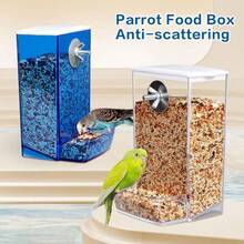 Automatic Bird Feeder & Waterer Set - Transparent Seed Container, Easy-To-Feed Cage, Suitable For Parrots, Parakeets, Lovebirds, Canaries - Multicolor - View 1