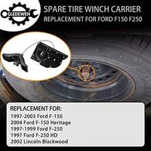 Spare Tire RackGledewen Spare Tire Hoist Spare Tire Winch Carrier Recambio para 1997-2003  F150 2004 F150 Heritage 1997-1999 F250 1997 F250 HD Reemplaza # 924-526 1L3Z1A131AA 2L3Z1A131AASpare Tire Rack - como en la foto - Ver 5
