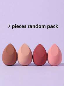 Set de 4 esponjas de maquillaje con forma de gota de agua de tamaño grande, esponjas de espuma suave con forma de gota de agua, convenientes para la corrección de imperfecciones del maquillaje, reutilizables, adecuadas para correctores, bases líquidas, viajes, regalos navideños, trabajo y equipaje de mano, ideales para entusiastas del maquillaje, regalo navideño asequible o herramienta de maquillaje - Multicolor - Ver 17