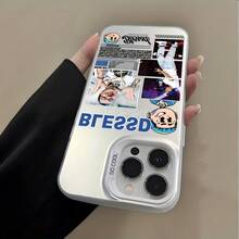 Funda de Teléfono con Diseño de Rapero Popular para iPhone 17 16e 16 15 14 13 12 11 Mini Pro Max Air X XR XSMAX 8 7 Plus, Cubierta Anticaída con Parte Trasera Escarchada, Regalo Ideal - Blanco - Ver 4