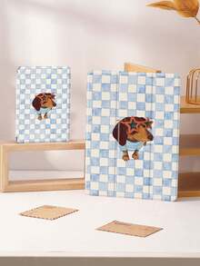 网格狗图案平板电脑保护套，兼容 iPad Air 8(M4)2026（11 英寸）、Air 8(M4)2026（13 英寸）、9.7/10.2/10.5/10.9/12.9/Pro 11（第十代）、Galaxy Tab S6 Lite 10.4 英寸、Kindle Paperwhite（第十二代，2024 年）、Kindle（第十一代，2022 年），柔软防震，智能支架/自动唤醒/睡眠功能 - 彩色 - 查看 4