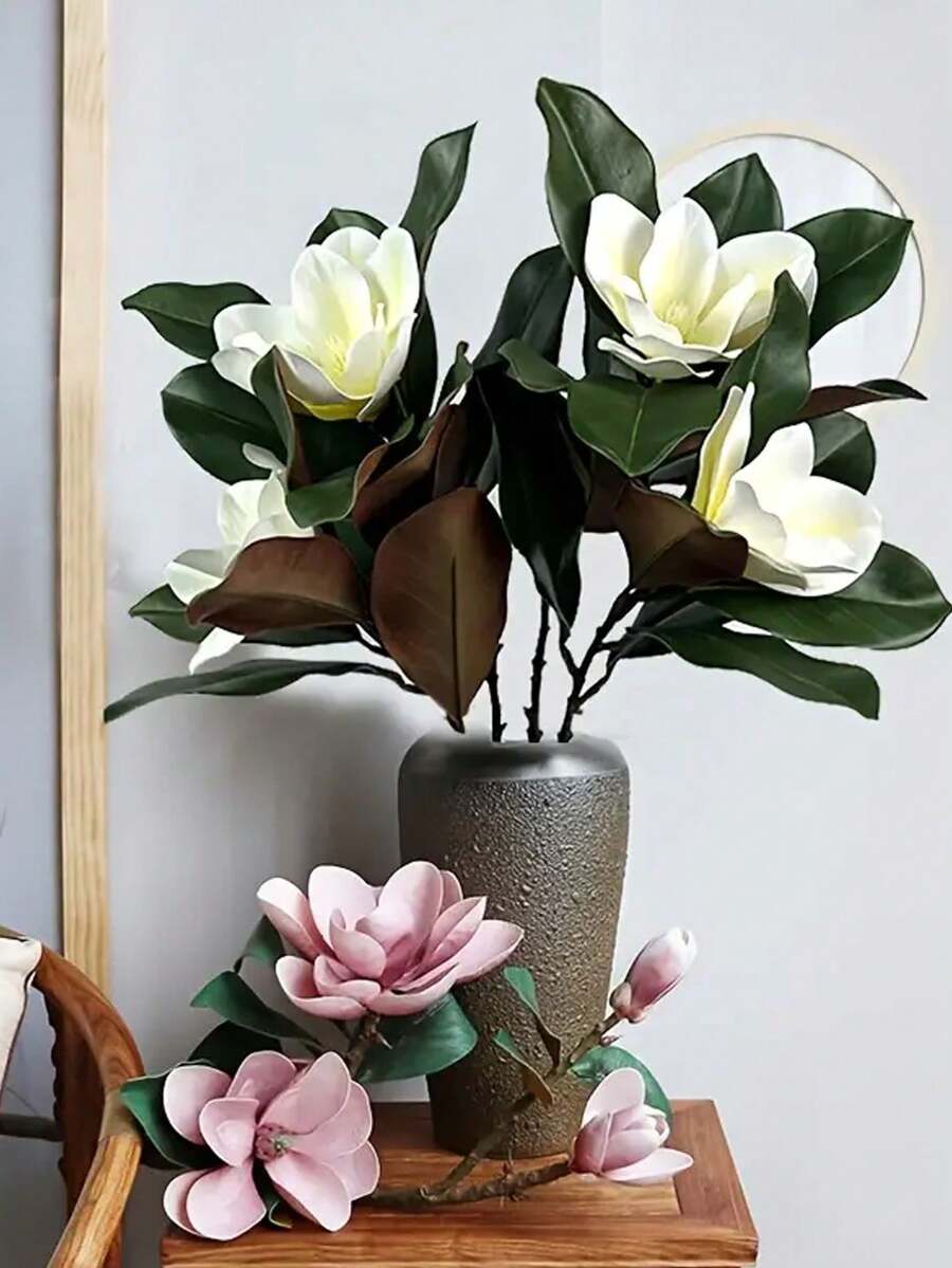 1 cành hoa mộc lan nhân tạo dài 107 cm, thích hợp trang trí mùa xuân, trang trí cây cảnh trong nhà, trang trí phòng, trang trí khách sạn và trưng bày cửa sổ, trang trí phòng ngủ, trang trí sân vườn trong nhà/ngoài trời, mùa tốt nghiệp, sân hiên ngoài trời, tự làm, thẩm mỹ trang trí phòng, đám cưới, nhà bếp, văn phòng, bình hoa tự làm, ngày Valentine, quà tặng, trang trí nhà tự làm, đám cưới, tiệc tùng.