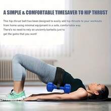 Weight Bearing Fitness Dumbbell Exercise Belt, Hip Thrust Belt - Black - View 3
