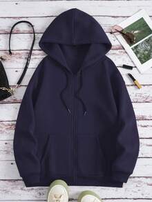 Mujer005-1 Sudadera con capucha y cremallera para mujer invierno sudadera de manga larga cómoda suave Gorra con capucha negra con impresión de la Virgen de Guadalupe, un estilo cómodo y elegante para los amantes de la religión y la moda - Azul - Ver 2