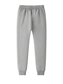 男士羊羔绒裤冬季男裤加厚运动裤户外长裤男士抓绒运动裤外穿保暖裤 - 灰色 - 查看 7