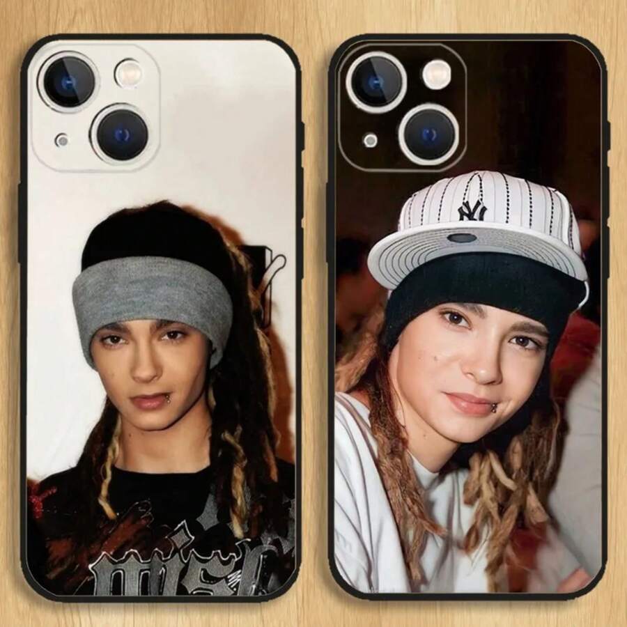 Funda de teléfono Tom Bill Kaulitz Singer para iPhone 17 16 15 14 13 12 11 Ais/Pro/Max/Plus, funda negra suave - z4 - Ver 1