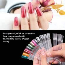 200pcs Nail Sticks With Ring, Nail Art Practice Tips Nail Sticks Nail Salon Beginners And Nail Color Display