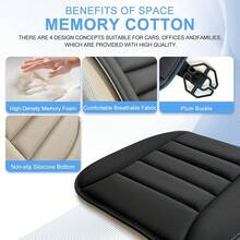 Cojín de Asiento de Coche con Almohada de Soporte para la Espalda, Diseño de Espuma de Memoria de 1.2'' de Grosor para Alivio del Dolor, para Conductor y Uso en Oficina - Comodidad Lumbar Ergonómica para Sentarse por Largas Períodos - Cojín para asiento de coche - Ver 3