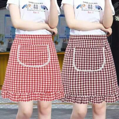 Delantal de medio Body transpirable de moda para el hogar, cocina, restaurante, trabajo de mujer. Protección de la cintura para cocina, baño, hogar y artículos del hogar