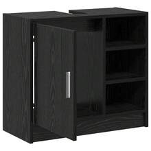 vidaXL Waschbecken-Schrank Mit Speicher Schwarze Eiche 63 X 29 X 55 Cm - nero - Visualizzare 5