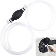 Bomba de Sifn de Gasolina, Bomba Manual de Transferencia de Combustible de Alto Flujo para Gasolina, Agua, Aceite, con 2 Mangueras de PVC Premium - inicial - Ver 2