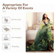 Mushroom Throw Blanket Soft Cozy Lightweight Flannel Blankets With Butterfly Snail Wildflower Moon Night Sky Printed For Nature Lovers Bedroom Dorm Office Home Decor Gifts  Inch Fun Blanket, Warm And Comfortable For Home Use - Nhiều màu - Xem 5
