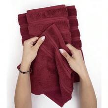 American Soft Linen - Juego de toallas de 3 piezas 1 toalla de baño 1 toalla de mano 1 toalla 600 g/m² 100 % algodón turco para baño juego de toallas rojas burdeos - Rojoburdeos - Ver 5