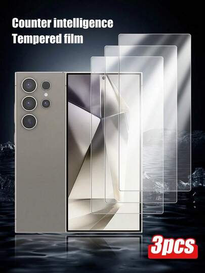 3 Stücke Ultra-Klar gehärtetes Glas Bildschirmschutz, Vollflächenabdeckung, kompatibel mit Samsung Galaxy S25, kratzfest, blasenfrei