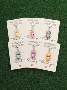 8 pièces Porte-clés chat, accessoires de dessin animé pour hommes et femmes. Porte-clés durable avec fermoir mousqueton. Cadeau décoratif, sac cadeau thématique. Cadeau de remerciement unique, cadeau commémoratif, cadeau d'amitié, pendentif porte-monnaie mignon, accessoires de sac à dos et de clé de voiture, porte-clés chat mignon, accessoires de sac, accessoires de porte-clés de voiture pour femmes, pendentif de sac, accessoires de sac, breloques de sac, idées de cadeaux pour sœur, enseignant