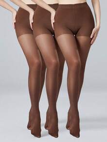 1 Pair Women's 40D Sexy Body Shaper Tights With Tummy Control & Butt Lifter ,Stockings, Fashionable And Simple Pantyhose, Solid Sheer, Cozy - Multicolor - View 42