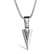 1pc Cool & Non-fading Titanium Steel Chain Retro & Personalized Triangle Arrow Head Shaped Pendant Minimalist Unisex Necklace, Suitable For Daily Wear - Triangular Spearhead Pendant Necklace - View 9