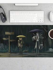 Gothic Anime 15.75*31.5in Mouse Pad – Dark Style Print Desk Mat For Edgy Anime Fans, - White - View 1