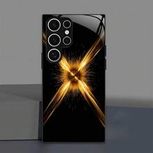 Golden Burst Creative Design Picture Personalized Fashionable Black Phone Case For Samsung For Galaxy S25/S24/S23/S22/S21/S20/Note 20/Note 10/Note 9/Note 8/A06/A54/A55/A56/A70/A71/A72/A73/M51/M52/M53/M54/M55/M62 Drop-Resistant Reinforced Full-Coverage Tempered Glass Protective Case, Couple  Appearance, Holiday Gift Idea., Highly Impact-Resistant Silicone Beaded Stylized Grunge Grainy Phone Body Glove., Desire Obtain Greeenz Mostly CB Phantom/X Permission Top, Top-Opened/Smartole - 玻璃櫃 - 查看 5