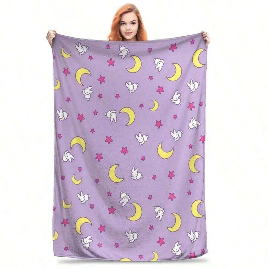Sailors Moon Blanket Cozy Soft  Throw Blankets -Super Soft And Cute Printed Flannel Blanket. It's An Interesting Gift For Birthdays, Christmas, Halloween, Thanksgiving And New Year For Female Family Members, Friends, Classmates, Best Friends And Boyfriends And Girlfriends. It's Suitable For Napping, Camping And Cute Home Decoration And For Pet - 如圖所示 - 查看 1