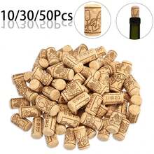 50/100个装红酒香槟天然合成高密度软木塞密封盖瓶塞套装，锥形软木塞，优质瓶塞，小型葡萄酒瓶塞，替换瓶塞，木质啤酒瓶塞，适用于酒吧、家庭、餐厅、工艺项目 - 彩色 - 查看 7