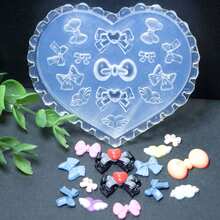 1pc Bow 3D Nail Art Silicone Mold Reusable Mixed Bow Design Stencil DIY Nail Art Carving Accessories Salon Manicure Supplies Tools,Nail Supplies,Nail Tools,Nail Art Tools,Back To School,Nails,Nail Tools For Press On Nails - Clear - View 10