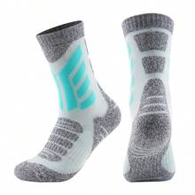 1双冬季滑雪袜，男女通用户外保暖袜 - 加厚徒步雪袜，中筒袜 - 吸湿排汗、耐用、保暖