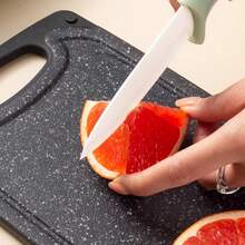 1/3pcs Marble Cutting Board, Kitchen Food Chopping Board, Raw & Cooked Food Separation Board, Household Fruit Cutting Board, Children Food Board. Suitable For Home Use, Outdoor Activities, Camping, Picnics And Travels. - Black - View 4