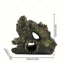 1pc Aquarium Resin Crafts Crystal Shrimp Evacuation House Breeding House Tree Roots Sinking Wood Playhouse Hollow Tree Suitable For Fish Tank Decoration Aquarium Decorations - Multicolor - View 5