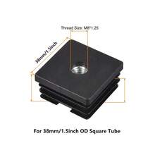 4个黑色塑料圆/方盖 M6 M8 孔螺母保护塞垫圈防尘密封端盖椅子家具配件 - 彩色 - 查看 11