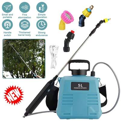 1.32 Gallon Electric Sprayer: USB Rechargeable, Adjustable Nozzle, Portable Garden Watering Tool With Durable Plastic