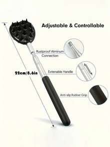 Coçador de costas retrátil em formato de cacto com espinhos de 6 mm e 12 mm, inclui um cabo para coçar com uma só mão, material de PVC durável, ideal para lembrancinhas de festa, perfeito para homens e mulheres, presente para o Dia das Mães ou para a vovó. Coçador de costas, coçador retrátil, coçador de mão, máquina de coçar, coçador de costas retrátil.