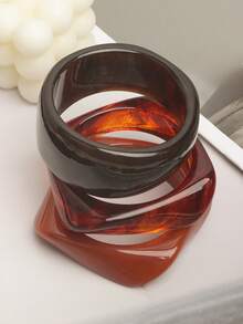 3 قطع مجموعة أساور أكريليك، تركيبة أساور صبغية أنيقة بسيطة، يمكن ارتداؤها بمفردها أو مكدسة، مناسبة للارتداء اليومي والعطلات