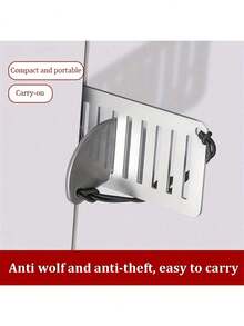 1pc Portable Travel Door Lock, Safety Door Damper, Top Door Fitting, Hotel Door Lock, Portable Safety Door Lock, Apartment Security Door Lock, Separate Door Lock Block, Safety Door Lock Block, Top Door Fitting - No Drilling Easy Installation Metal Security Lock With Key Lock Core And Emergency Release, Anti-Theft Security Lock For Home, Hotel, Travel, Compact Design, Sturdy Fastening, Frequent Travelers