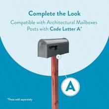 MailboxesARCHITECTURAL MAILBOXES Edson™ - Buzón de Acero Resistente a la Intemperie para Exterior Gris plomizo buzón Medio en la acera con Cierre magnético Aprobado por  para Entrega residencialMailboxes - GRIS - Ver 5